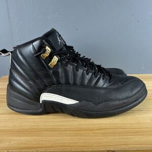Air Jordan 12 The Master Retro Size 9.5 Mens Black Sneakers 2016 130690-013